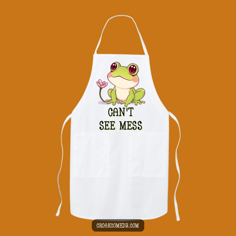 Funny Crossed-Eyed Frog Apron: Quirky Chef Amphibian Wear, The Best Funny Gift
