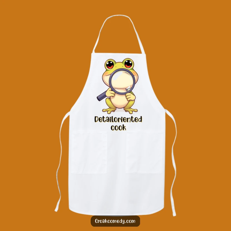 Funny Frog Lab Apron: Curious Magnifier Character, Protective Funny Gift