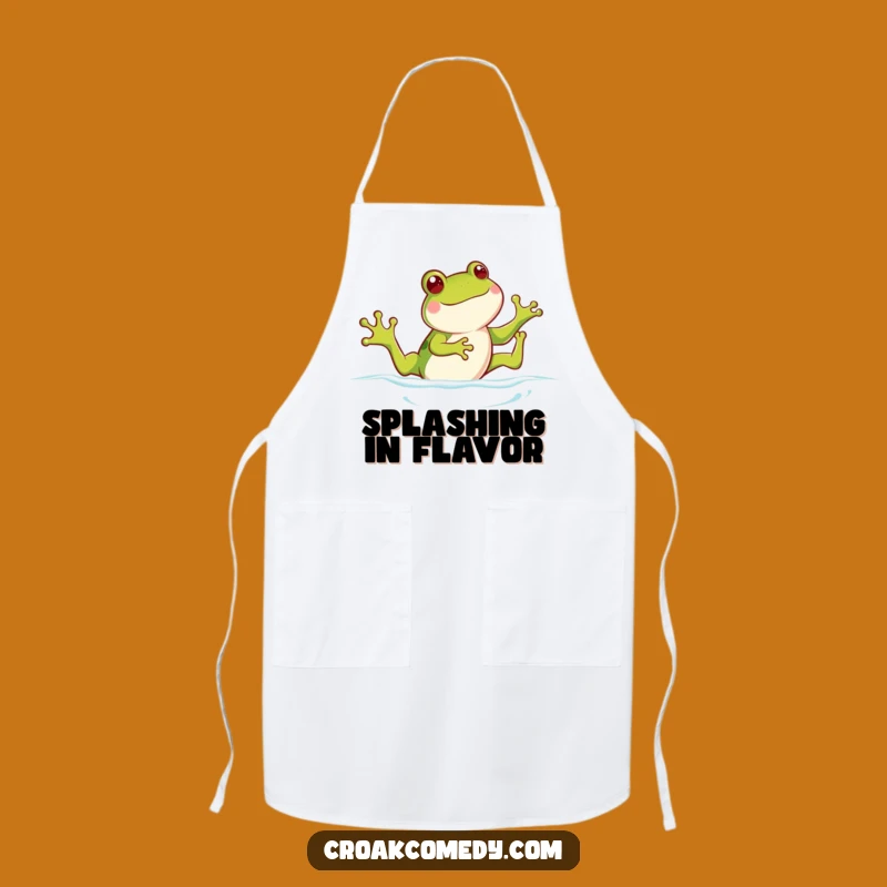 Funny Frog Apron: Playful Cook Kicking Legs, Unique Funny Gift for Kitchen