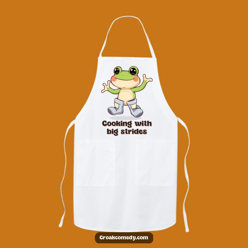Funny Frog Boots Apron: Kitchen Hopper's Joyful Funny Gift