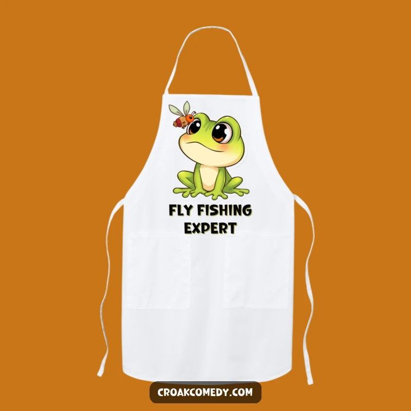 Funny Frog Chef Apron: Cartoon Frog's Fly Hunt, A Practical Funny Gift for Cooks