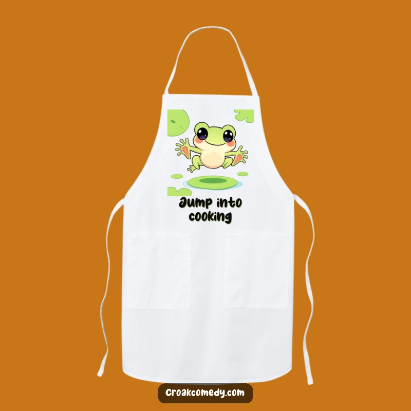 Funny Frog Leap Apron - Cook with Playful Pond Spirit