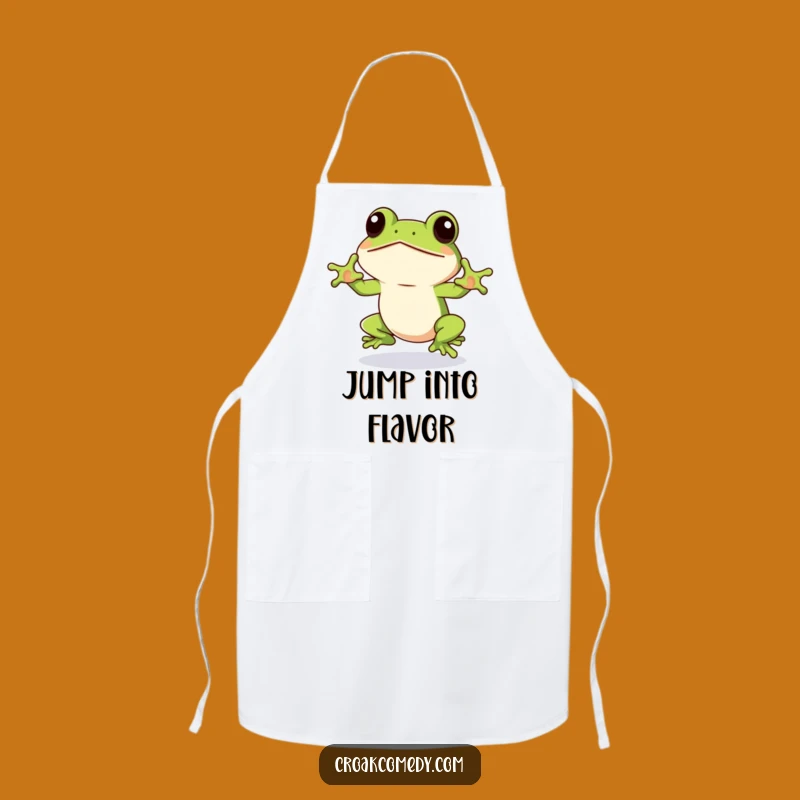 Funny Frog Apron: Eager Jumper Amphibian Kitchen, Practical Funny Gift for Chefs