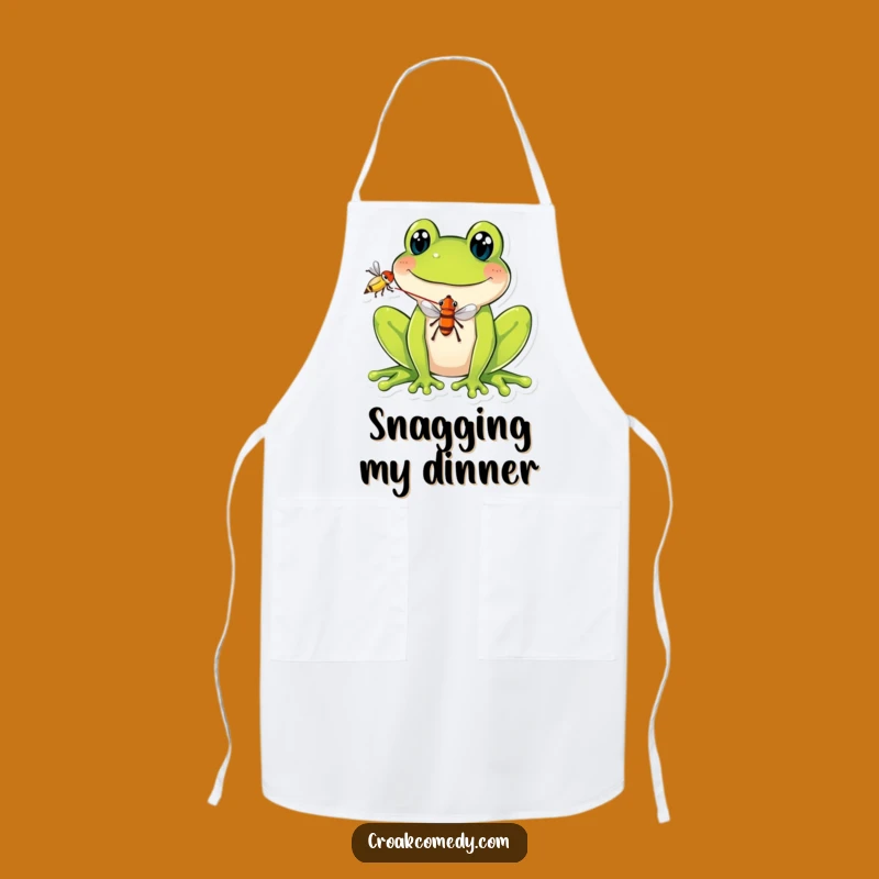 Funny Frog Fly Apron - Cook with Quirky Humor and Charm