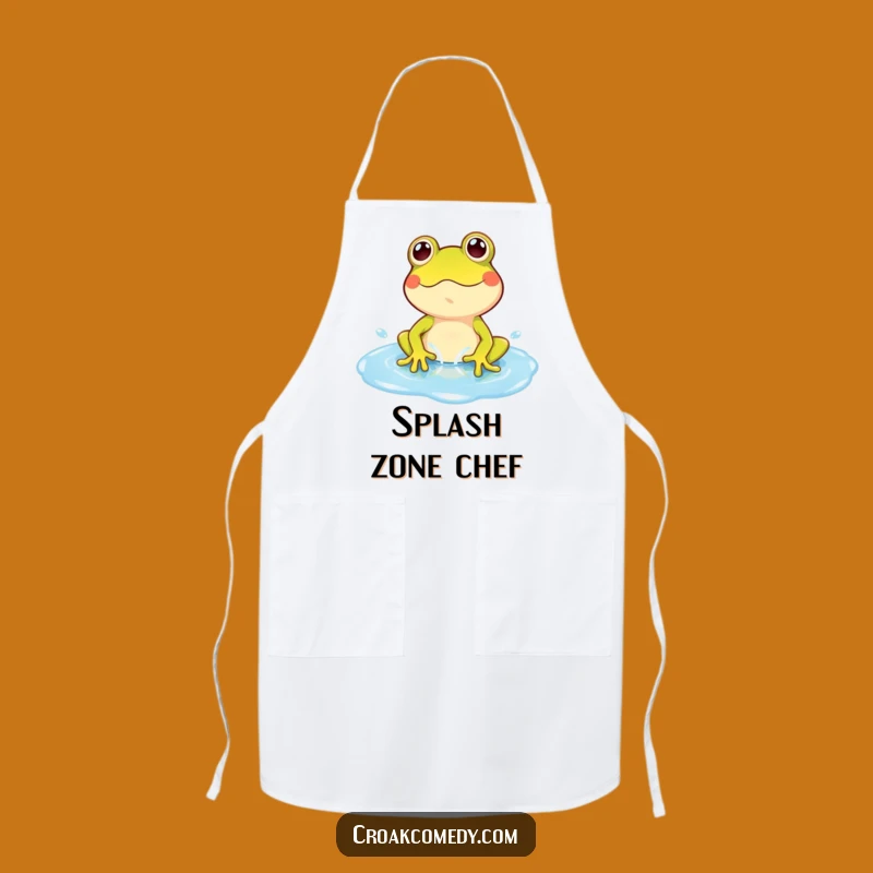 Funny Frog Chef Apron: Playful Puddle Splasher, A Kitchen Funny Gift