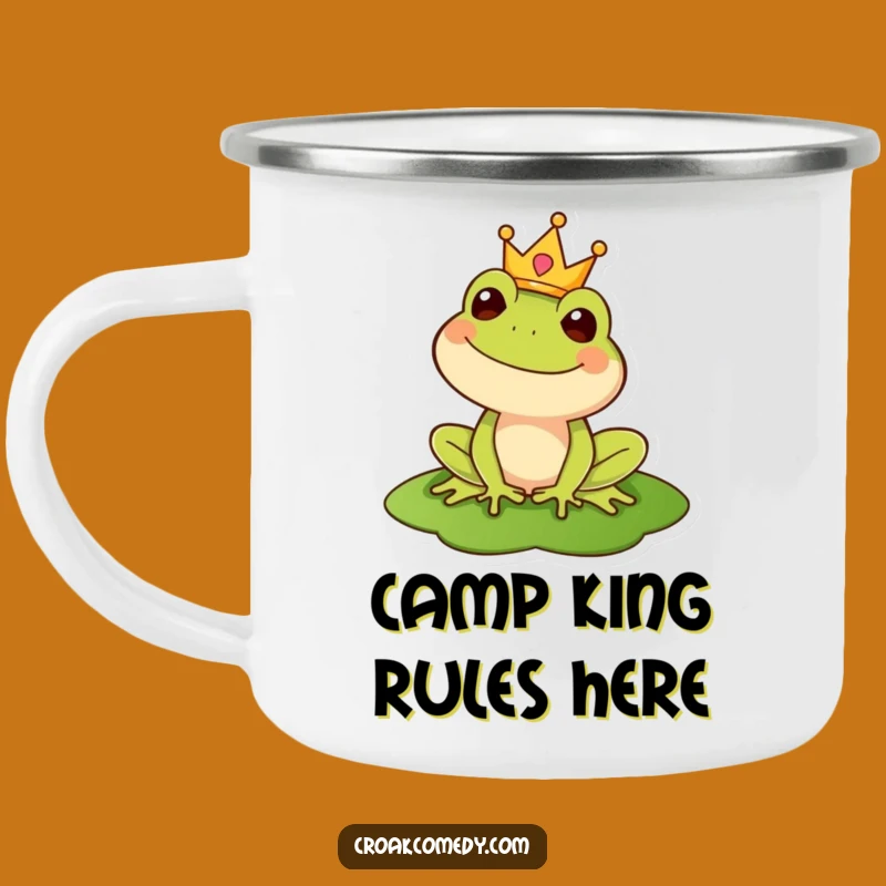 Adventure Ready Funny Royal Frog Camping Mug: Sip Like Royalty Outdoors