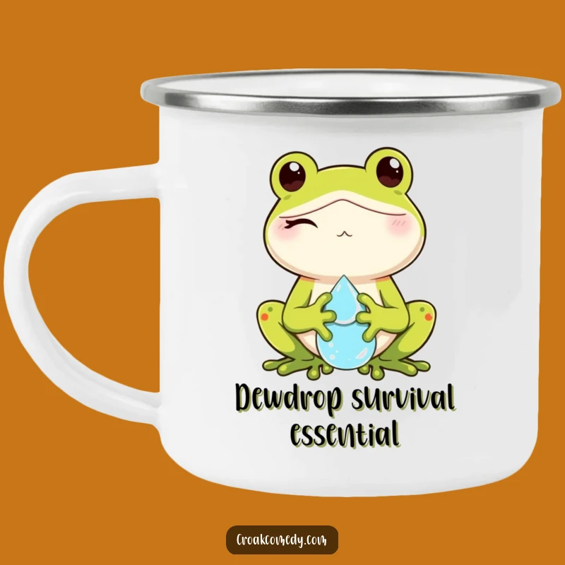 Adventure Ready Funny Winking Frog Camping Mug: Sip with Playful Charm