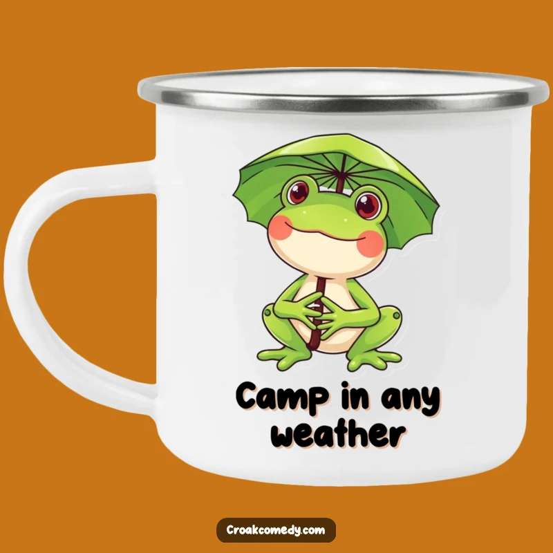 Funny Frog Lily Pad Umbrella Camping Mug: Adventure Fuelled by Hilarious Outdoor Vibes