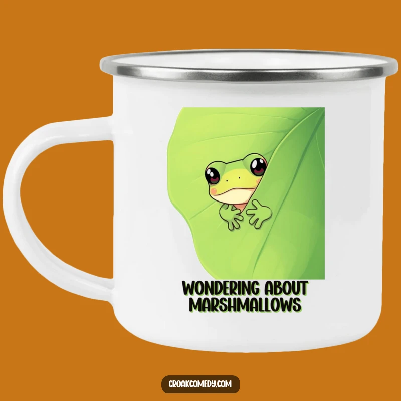 Funny Frog Camping Mug: Durable Leaf Peek Design, Your Go-To Funny Outdoor Gift