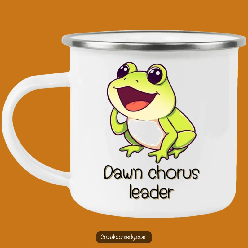 Funny Frog Croak Camping Mug: Durable Humor for Your Outdoor Adventures