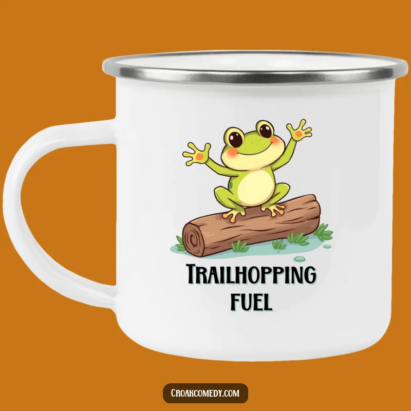 Funny Frog Dance Camping Mug: Adventure Ready with Amphibian Cheer