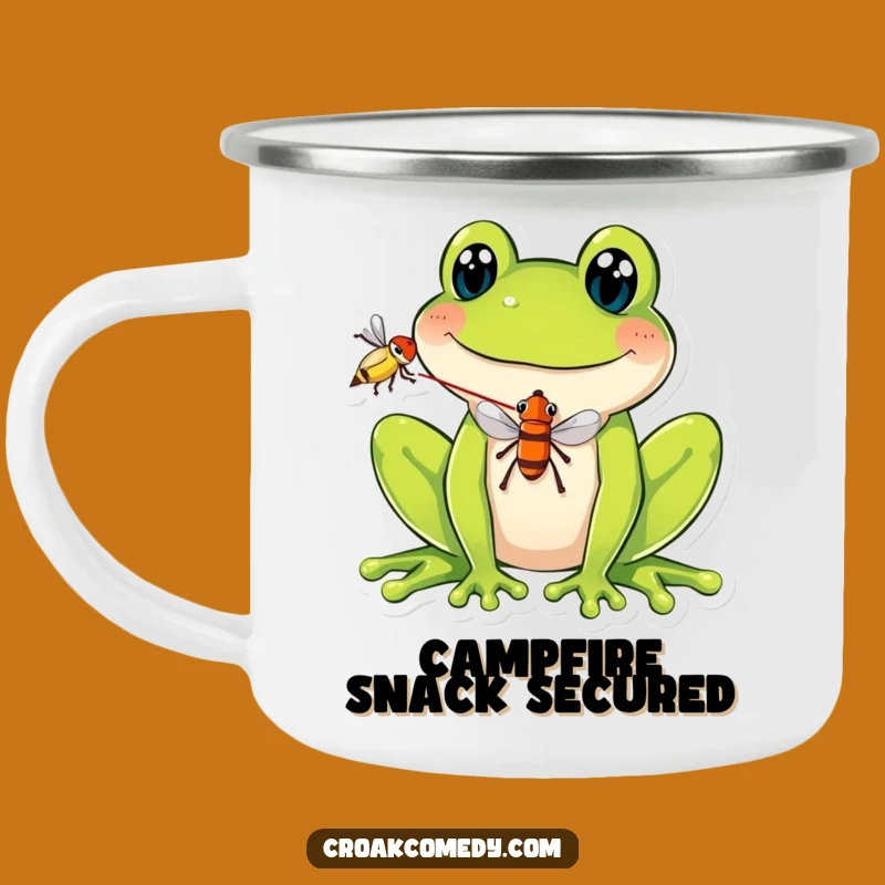 Funny Frog Fly Camping Mug - Quirky Trail Companion for Campers