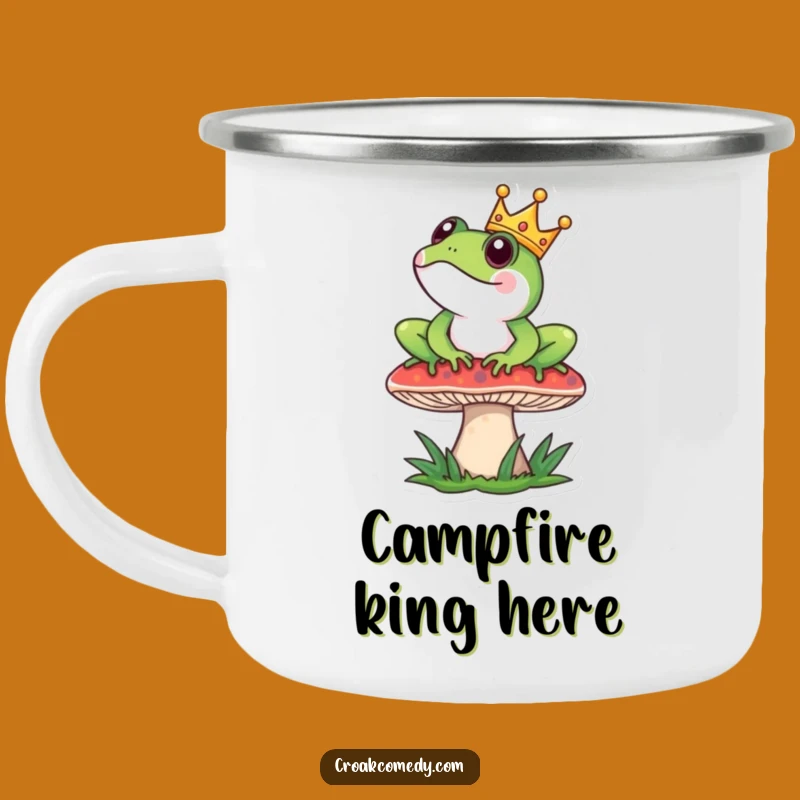 Funny Frog King Camping Mug: Royal Design, Perfect Funny Gift for Outdoors