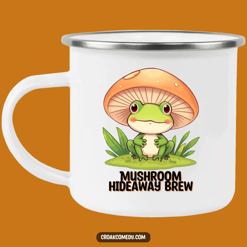 Funny Frog Mushroom Camping Mug - Durable & Whimsical Drinkware for Outdoors