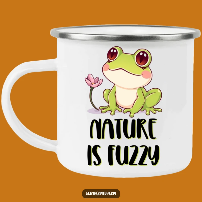 Funny Crossed-Eyed Frog Camping Mug: Dizzy Amphibian Adventure Cup, A Fun Funny Gift
