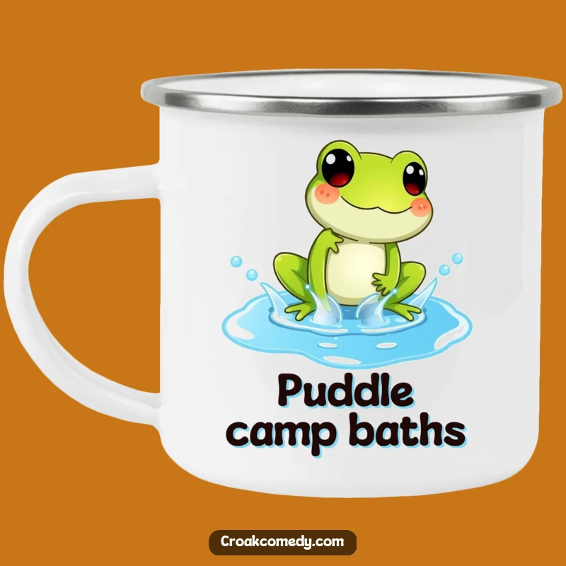 Funny Splashing Frog Camping Mug: Playful Hydration for Outdoor Fun