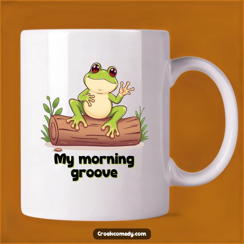 Funny Big-Foot Frog Mug: Rhythm Tapping Amphibian, Unique Funny Gift for Music Lovers