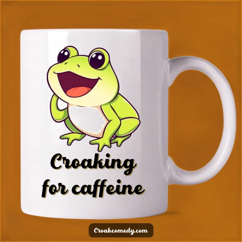 Funny Frog Croak Mug: Hilarious Amphibian Sounding Off with Joy