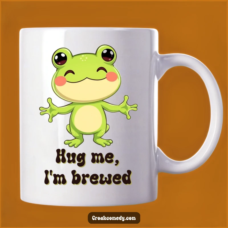 Funny Hugging Frog Mug: Warm Amphibian Embrace Gift for Joyful Friends