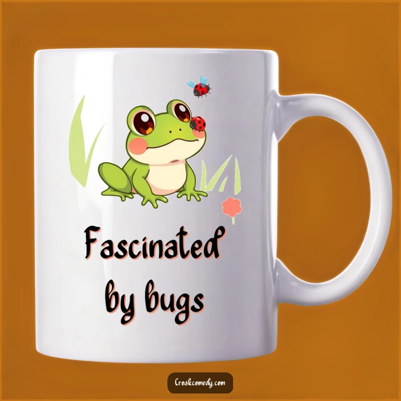 Funny Innocent Frog Mug: Ladybug Watcher Amphibian, Sweet Funny Gift for Nature Lovers