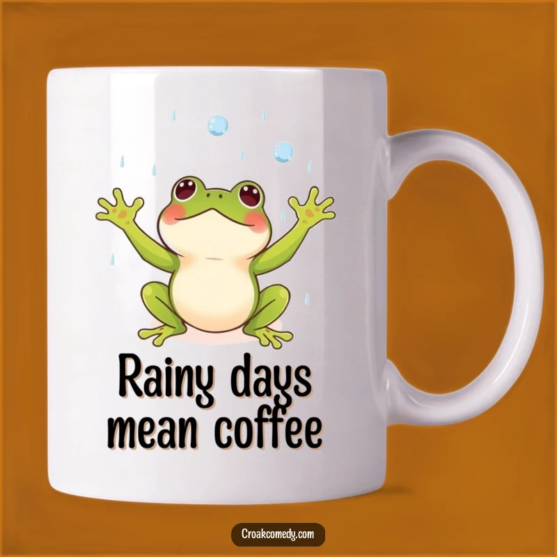 Funny Frog Rain Mug - A Joyful Gift for Rainy Day Lovers