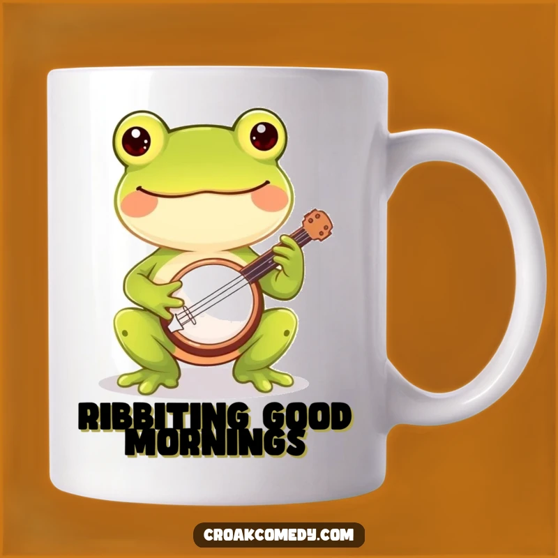 Funny Frog Mug - Cheerful Banjo Player, Hilarious Musical Gift Idea