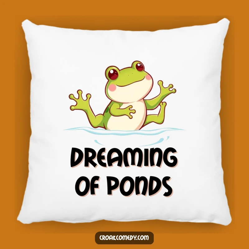 Funny Frog Pillow: Kicking Legs Swimmer Cushion, Comfy Funny Gift for Decor