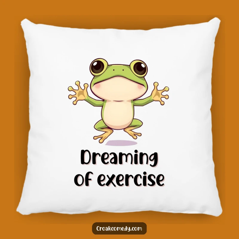 Funny Big Eyed Frog Jumping Jack Pillow: Energetic Amphibian Cushion for a Hilarious Gift!