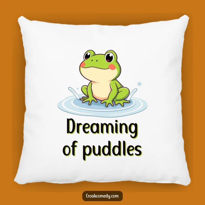 Funny Frog Pillow: Cuddle Up with Laughter, a Hilarious Puddle Splash Companion Gift