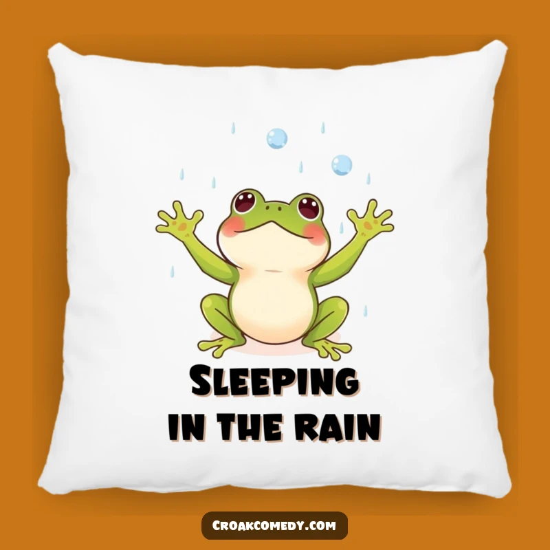 Funny Frog Rain Pillow - Cuddle Up with Rainy Day Delight