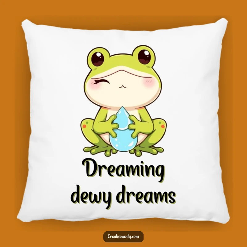 Soft Funny Winking Frog Dewdrop Pillow: Cuddle Up with Playful Charm
