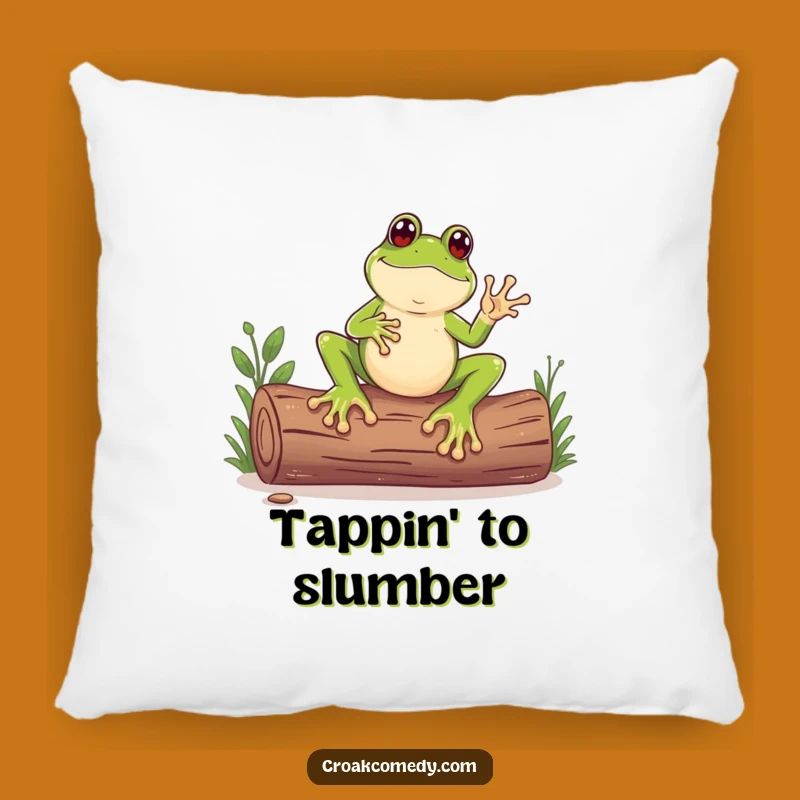 Funny Frog Pillow: Big Feet Rhythm Keeper Pillow, Comfy Funny Gift for Music Fans