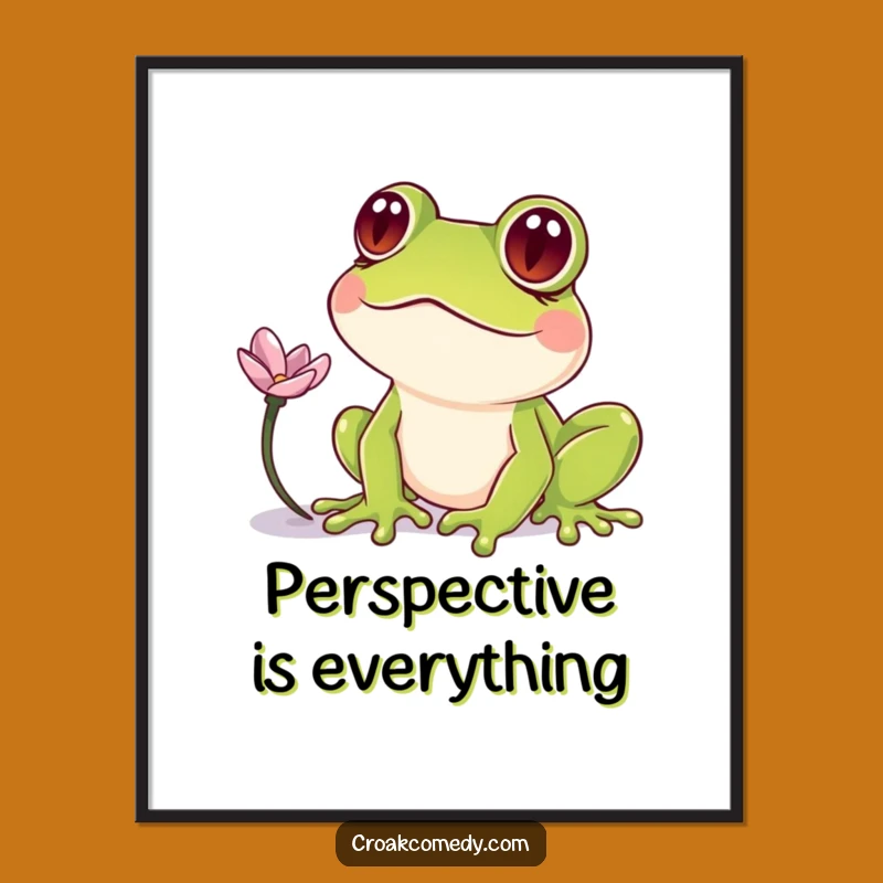 Funny Crossed-Eyed Frog Digital Art Print: Bewildered Amphibian Decor, A Unique Funny Gift