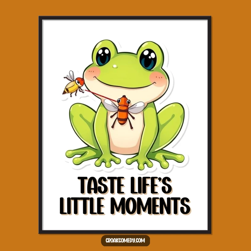 Funny Frog Fly Digital Art - Instant Humorous Decor for Your Walls