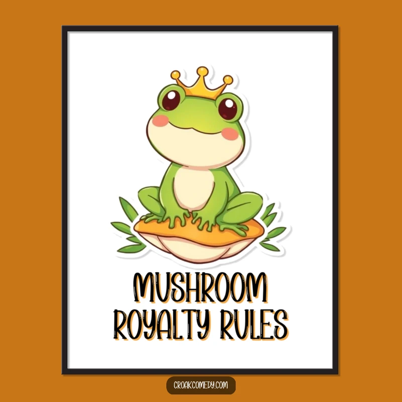 Funny Royal Frog Digital Art: Hilarious & Regal Printable for Instant Joy!