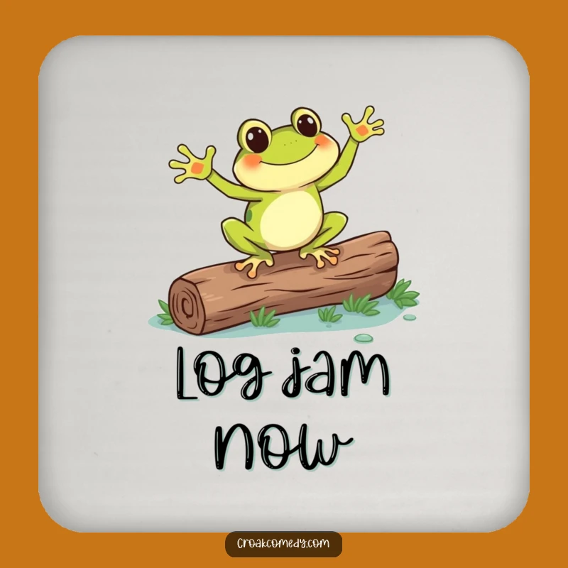 Funny Frog Dance Coasters (Set of 4): Protect Surfaces with Amphibian Fun