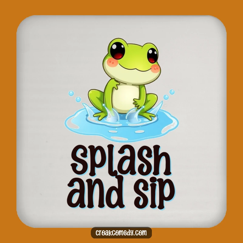 Funny Splashing Frog Drink Coaster: Add Playful Splashes to Your Table