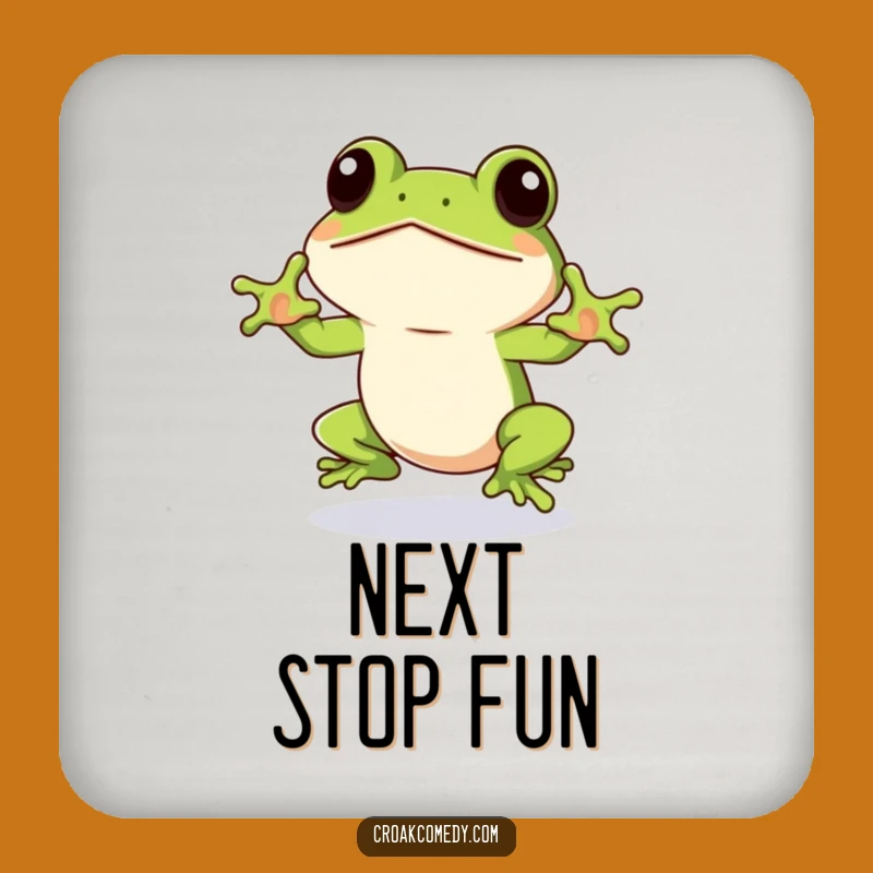 Funny Frog Coaster: Eager Jumper Amphibian Protection, Playful Funny Gift Accessory