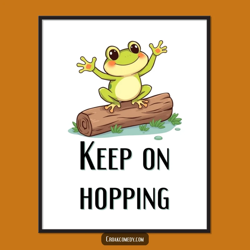 Funny Frog Dance Poster: Vibrant Wall Art for Humorous Home Decor