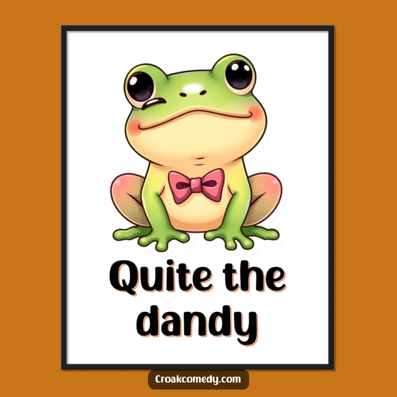 Funny Dapper Frog Poster: Hilarious Amphibian Art for a Sophisticated Space