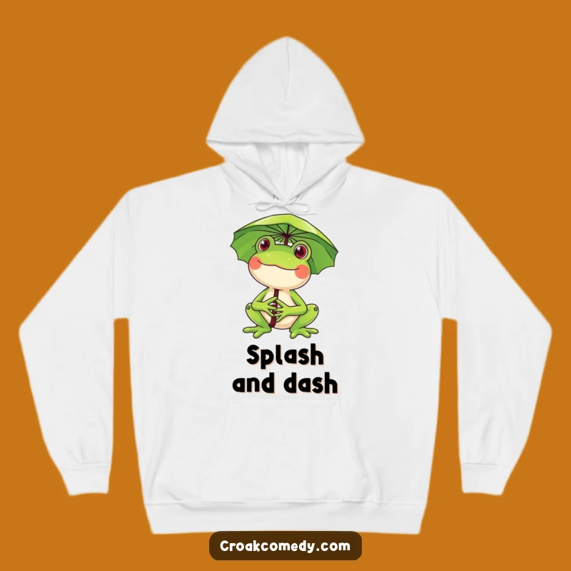 Cozy Funny Frog Lily Pad Umbrella Hoodie: Warmth Meets Playful Outdoor Vibes