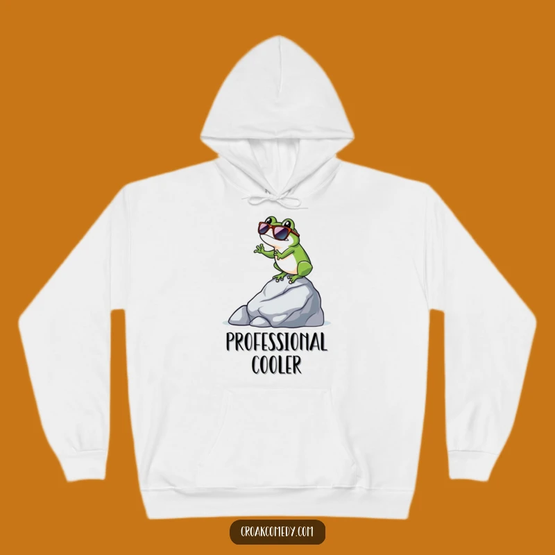 Funny Cool Frog Hoodie: Sunglasses Rock Balance, Warm and Humorous Funny Gift