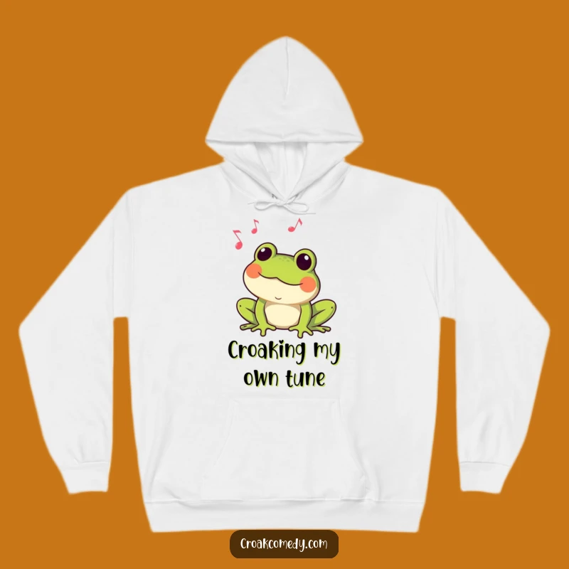 Funny Croaking Frog Hoodie: Cozy Musical Amphibian Wear, Your New Favorite Funny Gift