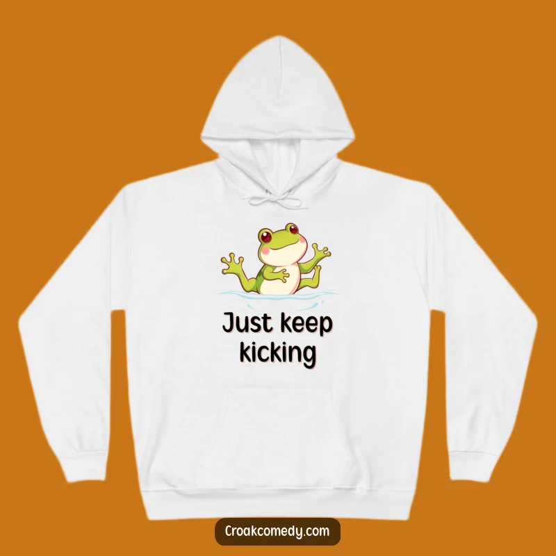 Funny Frog Hoodie: Cozy Swamp Dweller Kicking Legs, Warm Funny Gift Choice