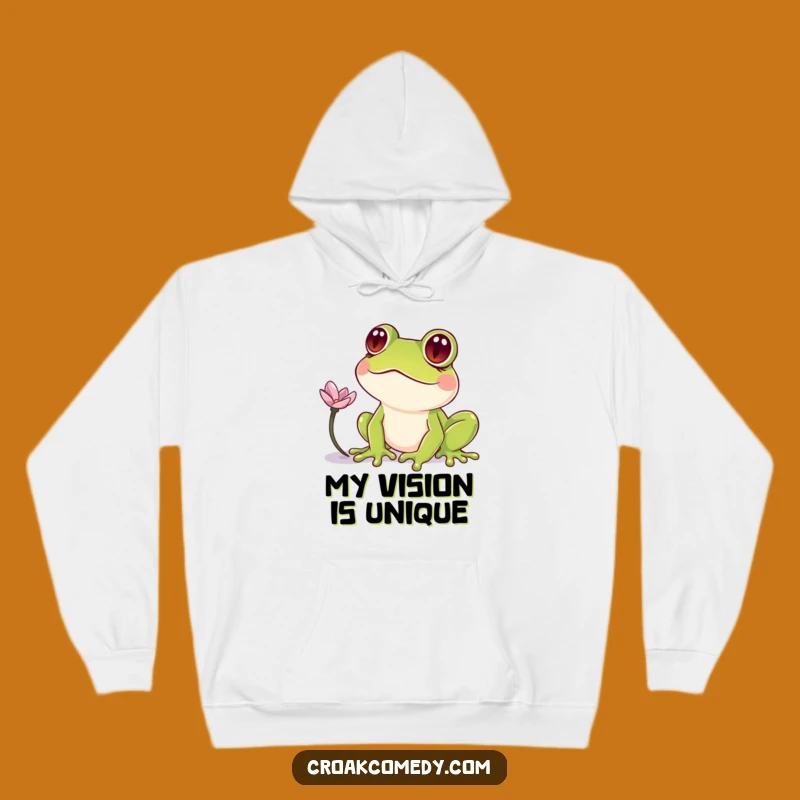 Funny Crossed-Eyed Frog Hoodie: Cozy Bewildered Amphibian Wear, Your New Funny Gift