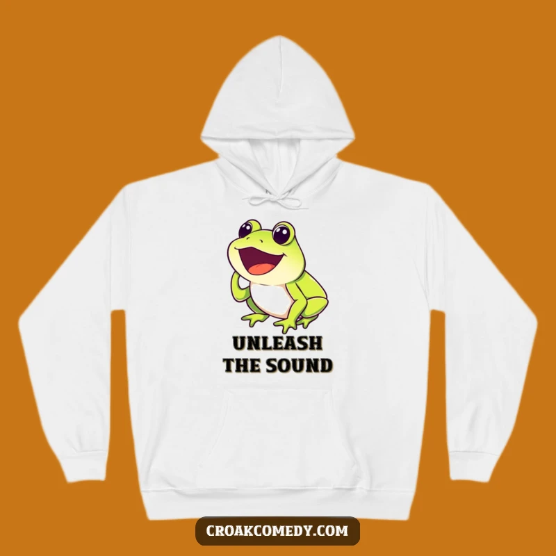 Funny Frog Croak Hoodie: Cozy Up with a Hilarious, Joyful Amphibian