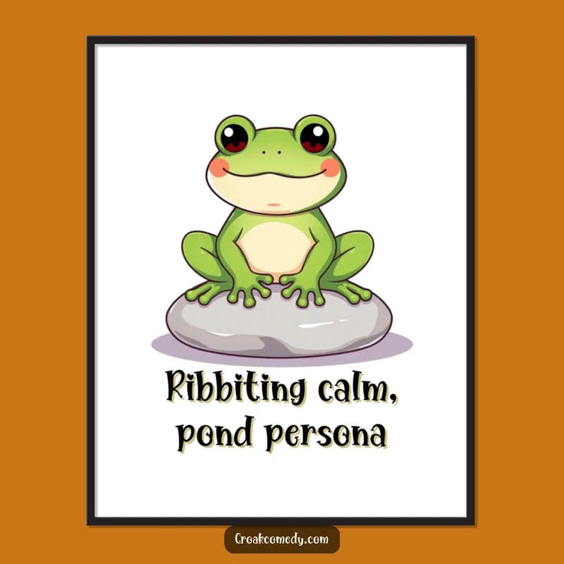 Free Printable Wall Art: Content Frog's Zen Masterpiece for a Hilariously Calm Home Decor