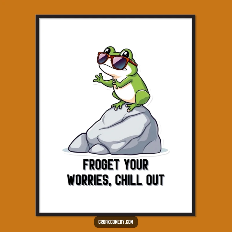 Free Printable Wall Art: Cool Frog Sunglasses Funny Downloadable Decor