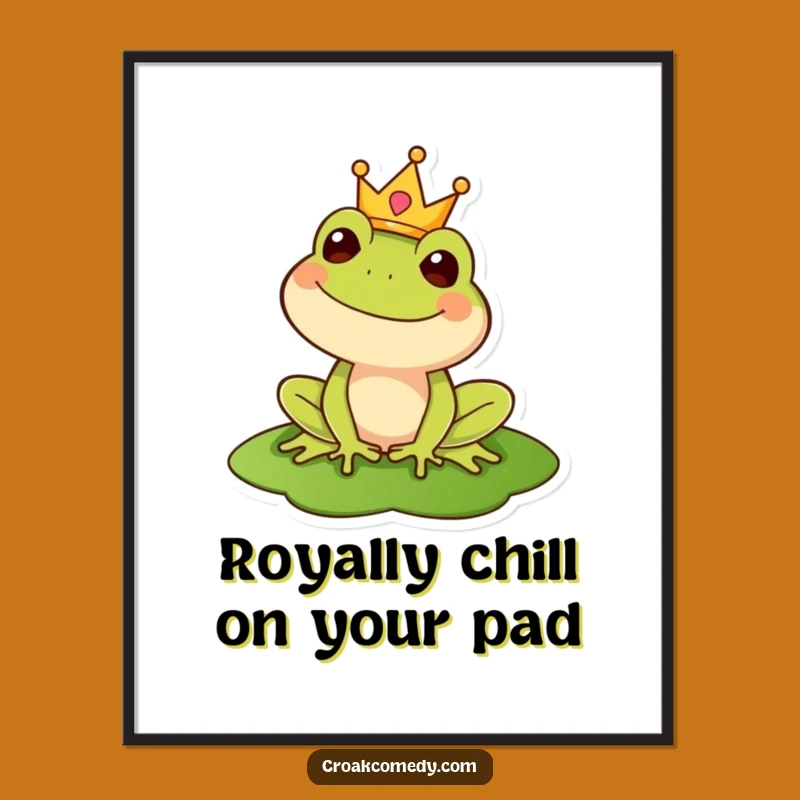 Free Printable Wall Art: Royal Frog King for a Fun and Majestic Home