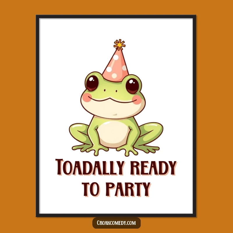 Funny Free Printable Wall Art: Party Frog Decor - Festive Downloadable Art!